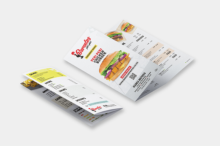 Barcelos menu leaflet