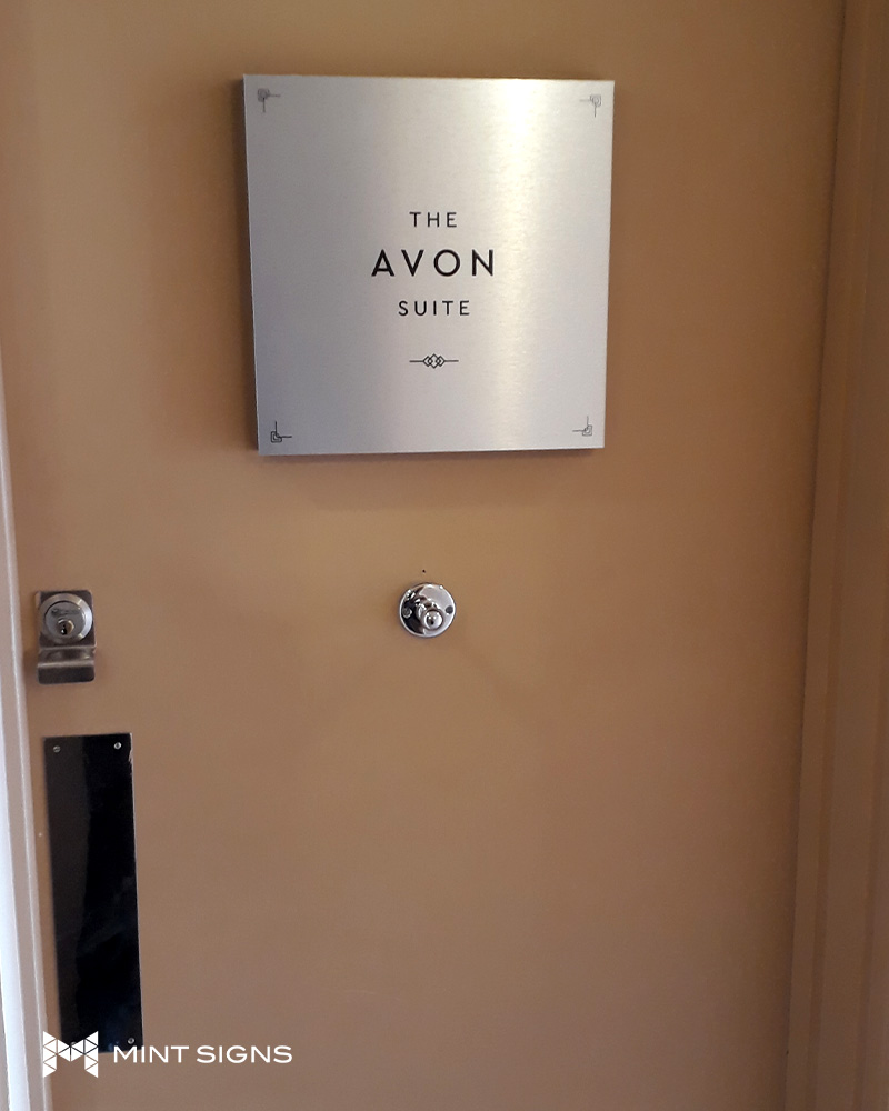 door-signs-graphics-avon-suite-brushed-metal