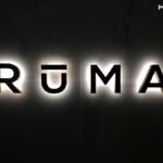 Ruma halo lit 3D letters mounted on marble tiling